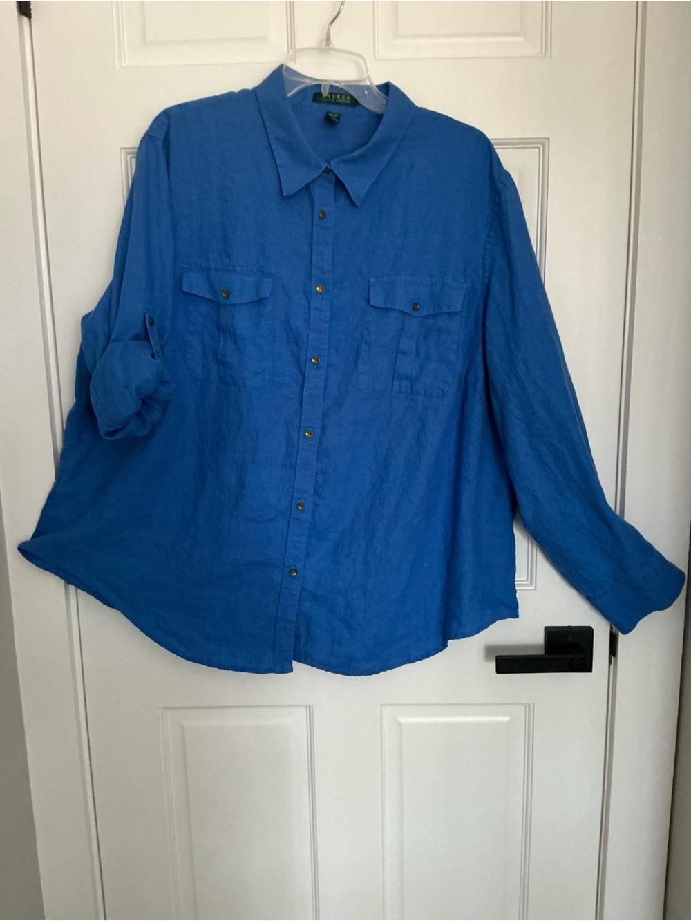 Ralph Lauren Royal Blue Casual Button-Down Shirt
